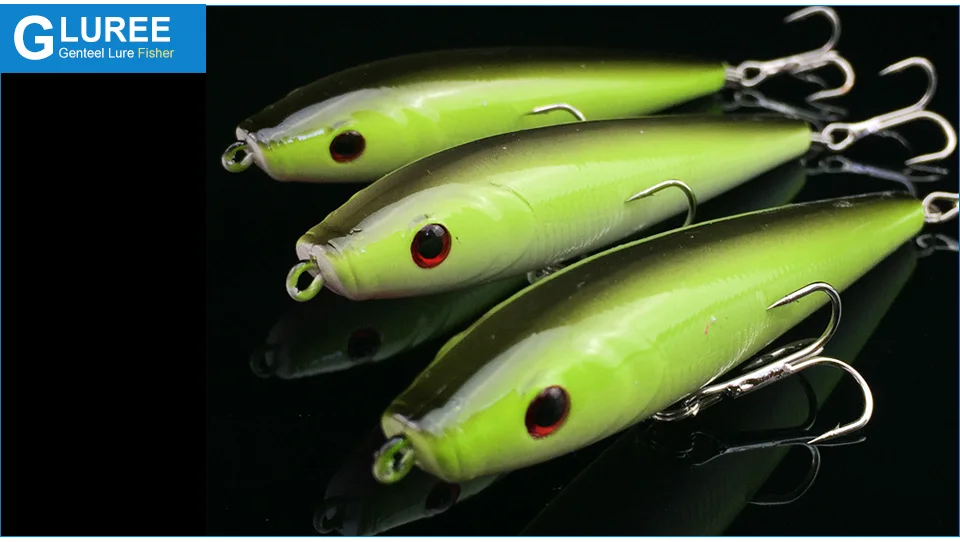 GLUREE-1Pcs-9cm-10g-Pencil-Hard-Fishing-Lures-Hard-Baits-Treble-Hooks-Wobbler-Artificial-Baits-Carp-Fishing-Tackle-Green_09