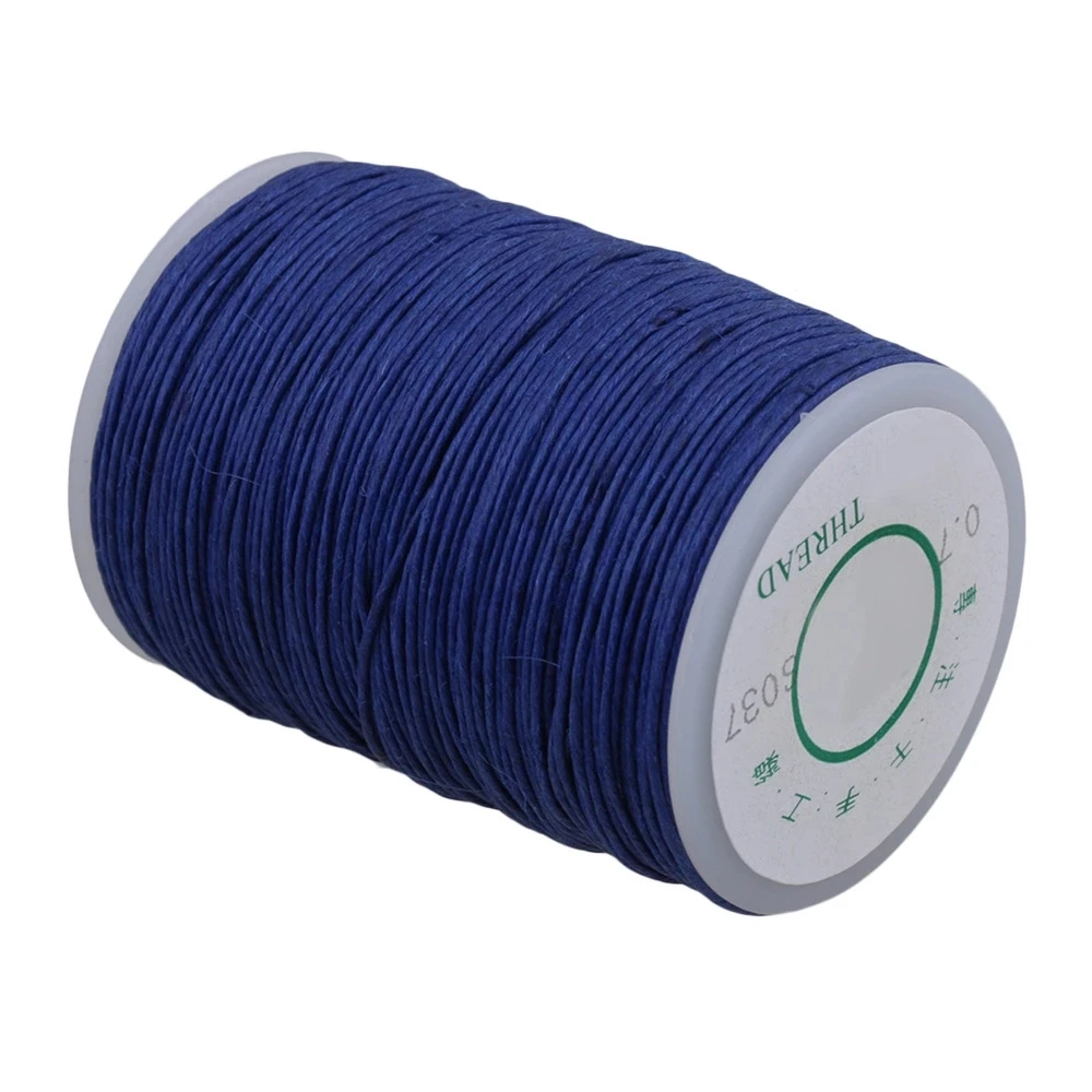 Dark Blue 0.7mm Dia Handwork Leather Sewing Hemp Stitching Waxed Thread