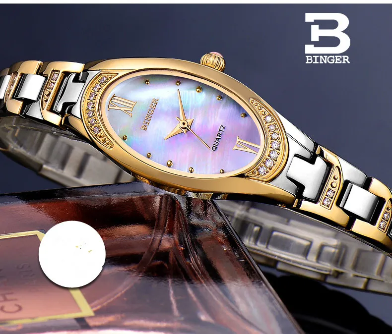 Mulheres Elegante Fina Pulseira de Relógio Analógico