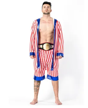 

Rocky balboa cosplay Boxing robe Cloak Champion Men Vintage