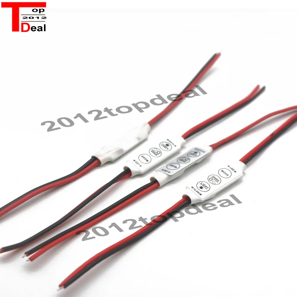 DC12V Mini 3 Keys Single Color LED Controller Brightness Dimmer