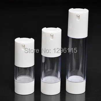 

30pcs 15ml 30pcs 15ml plastic bottle cap white emulsion bottles Airless bottle cosmetic packaging