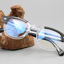 Оптические очки, оправа для мужчин и женщин, очки с изображением Джони Депп, винтажный стиль, фирменный дизайн, ацетатные оправы для очков, высокое качество, Z313-2