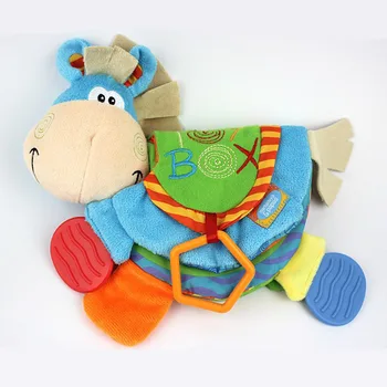 

22cm Baby Cute Donkey Toy Infant quiet book Toy cloth teether Doll Early Development Books Learning Education BB's gift B0950