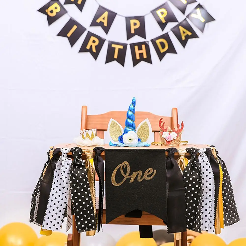1st Birthday Banner Party Garland Nursery Garland Nursery Ribbon Garland High Chair Banner Ribbon High Chair Garland High Chair Skirt