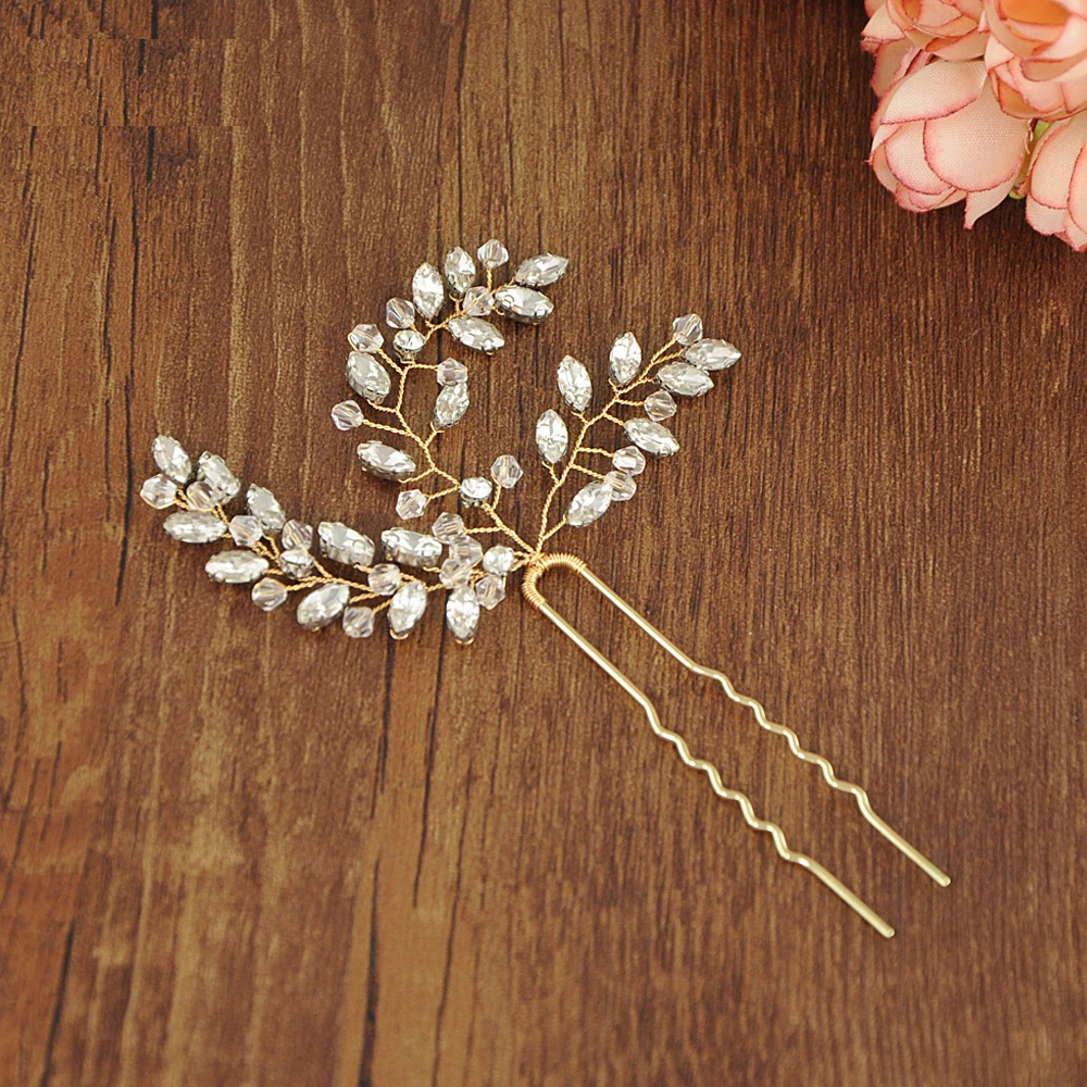 Gold Color Hair Pins  (8)