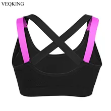Спортивный бюстгальтер VEQKING с перекрестной спинкой для фитнеса и йоги, Женский мягкий дышащий бесшовный топ для йоги, спортивный бюстгальтер