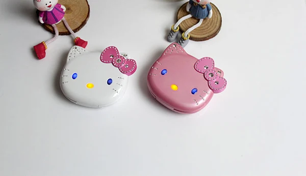 Entsperrt Hello Kitty K688 Flip Schöne kleine Mini Handys für