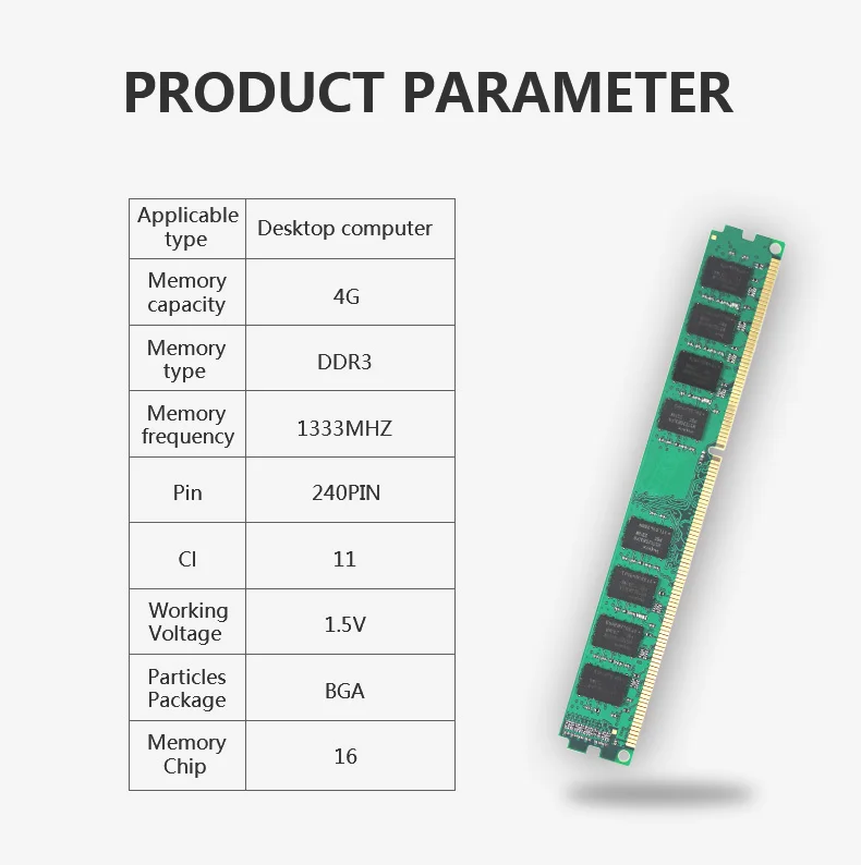 Абсолютно DDR3 1333 4G Настольный Память ram DIMM