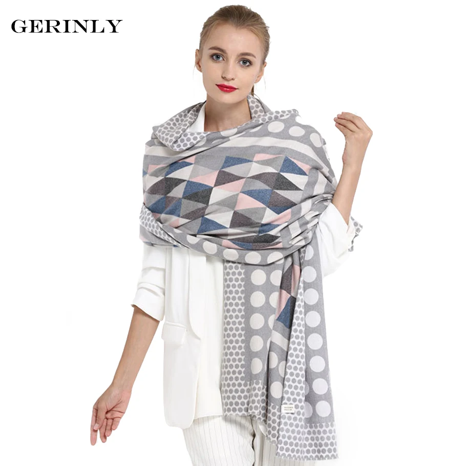 Fine Pashmina Polka Dots Shawl Soft Scarf Large Long Tassels Gift Christmas