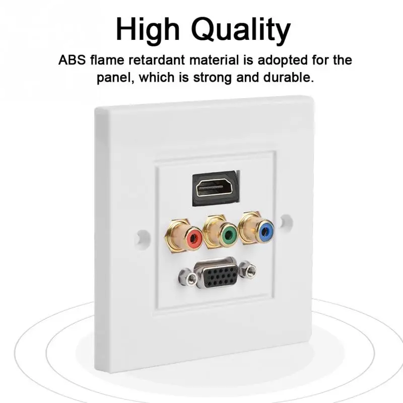 HDMI VGA 3RCA панель композитная трехeinone Встроенная мультимедийная настенная разъем