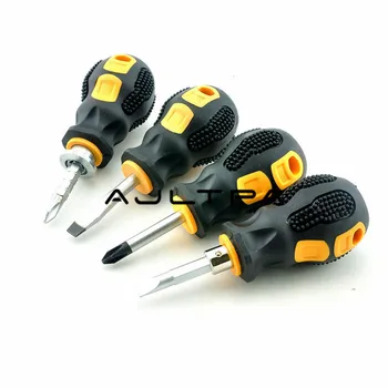 Buy 100Pcs 6*40mm Short Distance Screwdriver Phillips And Slotted Screw Driver Mini Dual Purpose Scalable Screwdrivers