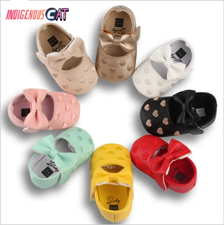 

8 Colors Bebe Brand PU Leather Baby Boy Girl Baby Moccasins Moccs Shoes Bow Fringe Soft Soled Non-slip Footwear Crib Shoes