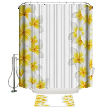 

White Eggflower Shower Curtain Bath Sets With Rugs Bathroom Mat With Shower Curtain 2 Piece Bathroom Set Bathroom Decor Set Bath