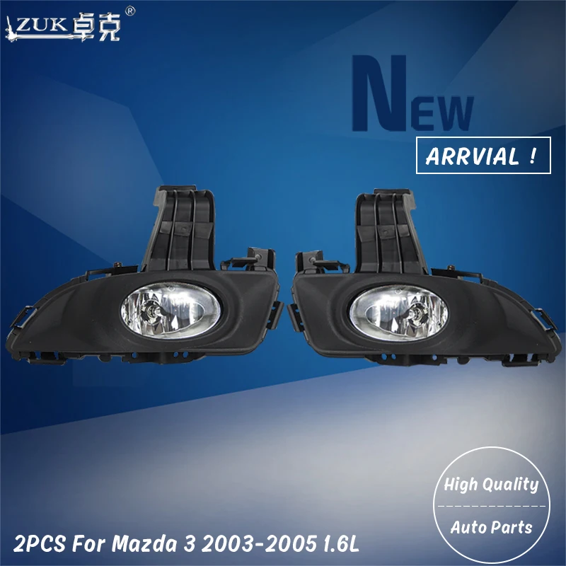 

ZUK 2PCS Front Bumper Fog Light Fog Lamp For Mazda 3 M3 2003 2004 2005 1.6L Daytime Running Driving Anti-Fog Light Foglights