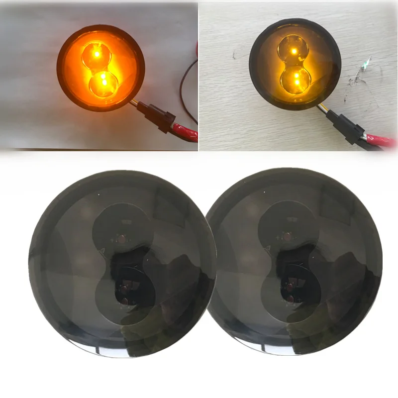 

(Amber) LED Front Turn Signal Light Assembly for 2007-2017 Jeep Wrangler JK Turn Lamp Fender Flares Eyebrow Indicator