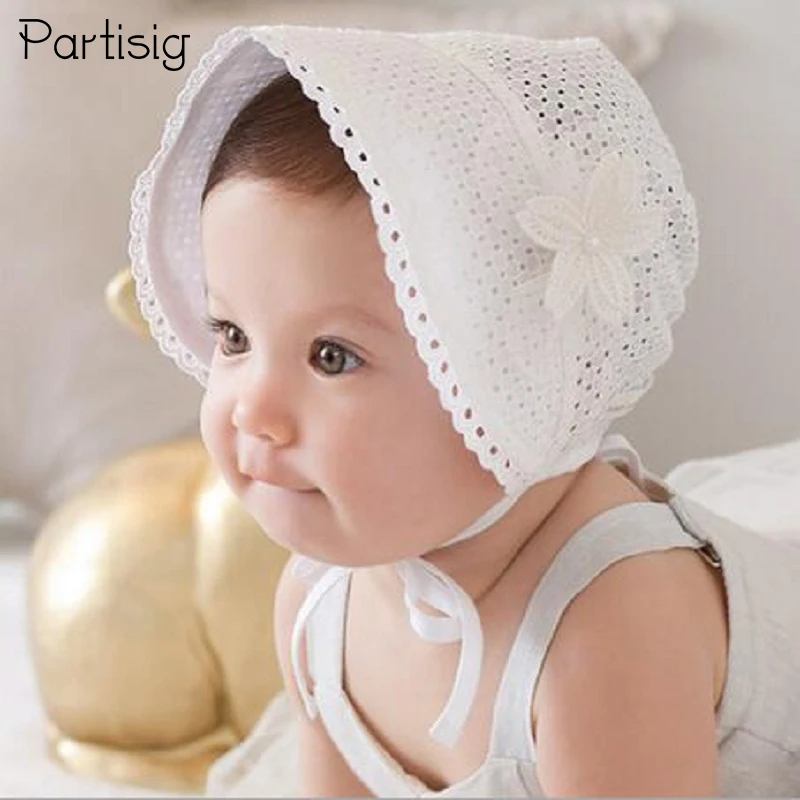 Baby Princess Hat Cotton Lace Summer Flower Hollow Baby Girls Cap All
