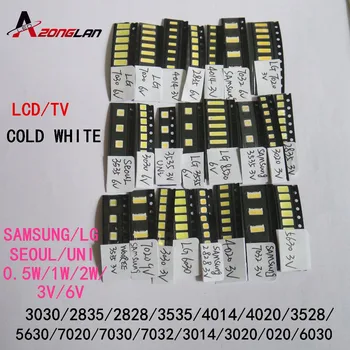 

15values *10pcs=150PCS 1W/0.5W SMD LED Kit 3V/6V 2835/3030/3535/4020/5630/6030/7020/7030/7032 Cold white For TV Backlight Beads