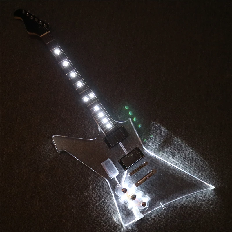 

Afanti Music Acrylic Body Electric guitar with White LED lights (PAG-148)