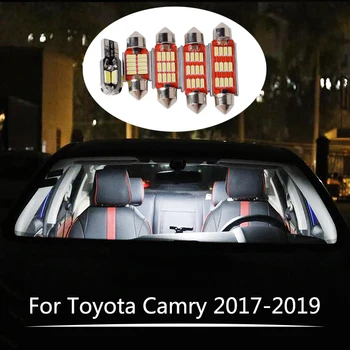 

10Pcs For Toyota Camry XV40 XV50 XV60 Map Dome Door Trunk Lights Canbus LED Reading Lamp Car Bulbs Interior Package Kit