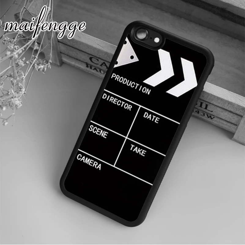 maifengge Super Thin Personality Movie Slate Case For iPhone 5 6 7 8 plus 11 12 Pro X XR XS Max Samsung Galaxy S7edge S8 S9 | Мобильные