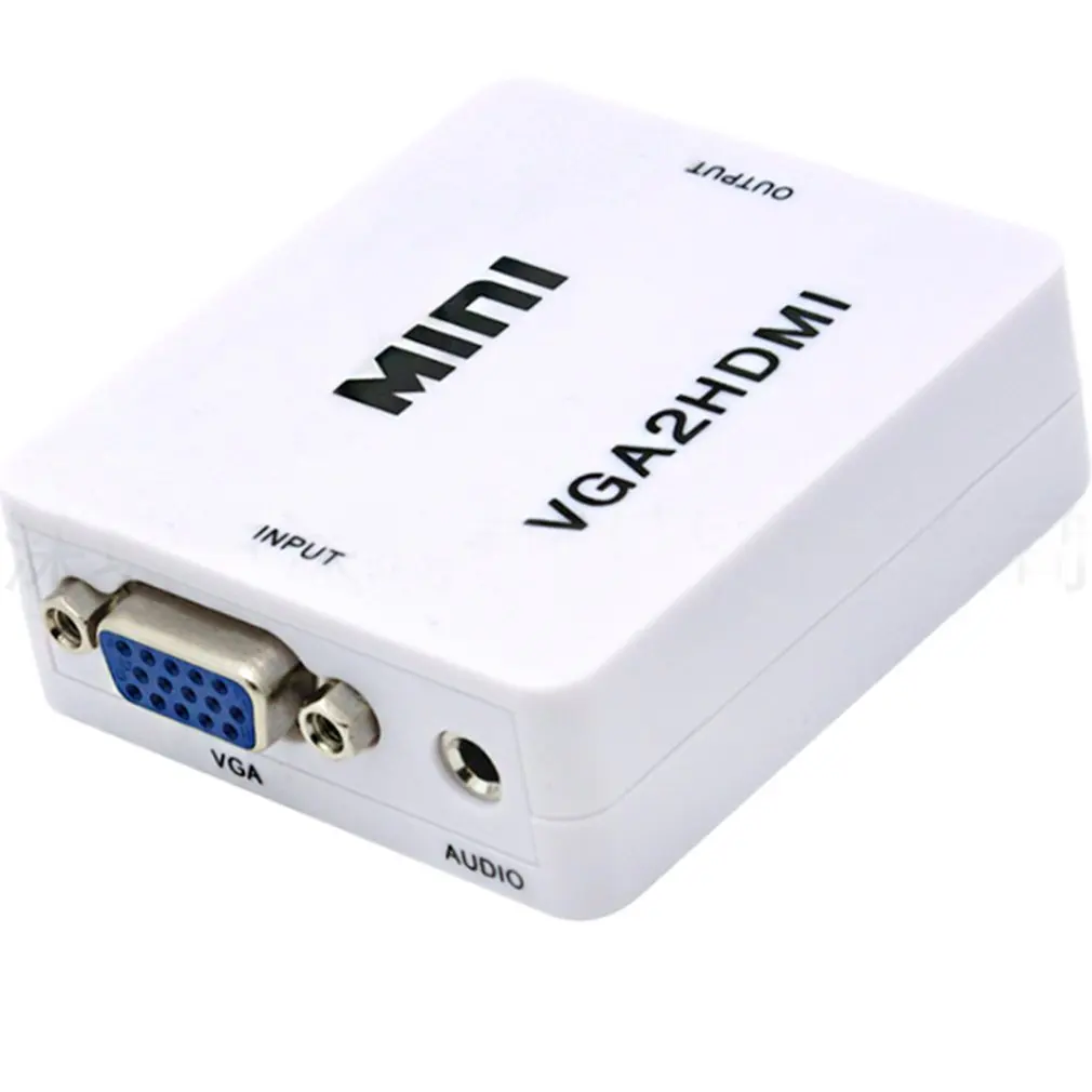 VGA2HDMI женский мини VGA в HDMI Full HD 1080P видео адаптер конвертер коробка с аудио мощность для ПК проектор ноутбук ТВ