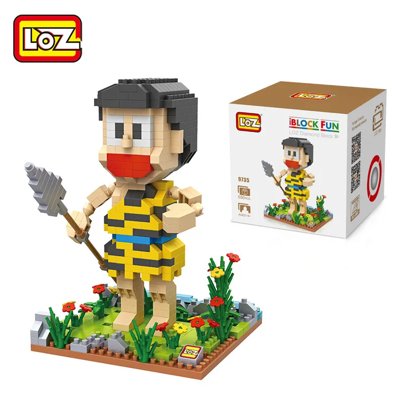 Loz Doraemon nobita Nobi bloques ladrillos educativos niños regalo juguetes Menino
