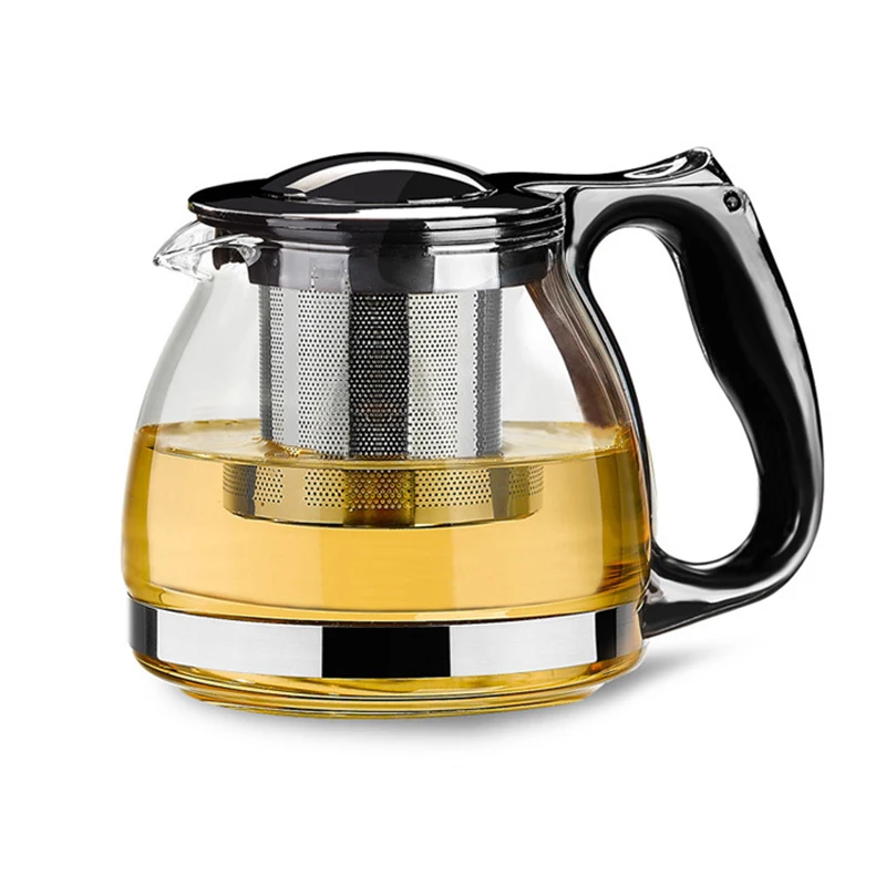 

800ml Handmade Teapot With Filter Heat Resistant Glass Tea Pot Infuser Stainless Steel Kettle Wholesale Tea Pots Drinkware