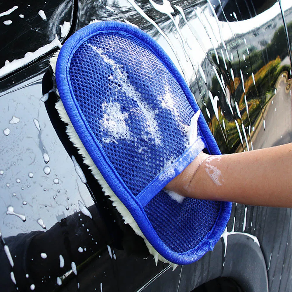 Car Sponge Polishing Car Styling Wool Soft Car Washing Gloves Cleaning