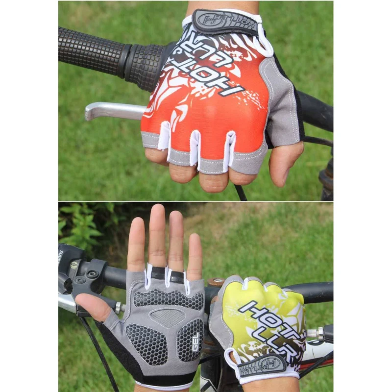 

Breathable 1 pair Half Finger Cycling Gloves Anti Slip Gel Pad Motorcycle Gloves Sports Fitness Exercise Gloves
