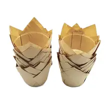 100 шт бумажные кексы с высокой термостойкостью бумажные стаканчики для торта рождественские тюльпаны маффины обертывания формы для выпечки