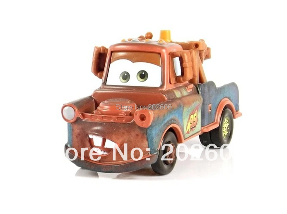 100% Original Pixar Cars 2 Mater #95 Trailer Rare Diecast Metal Classic Toy 1:55 Cars For Kids
