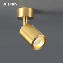 Aisilan Nordic daily lighting faretto a LED rame stile moderno down light dorato per soggiorno camera da letto cucina corridoio 7W