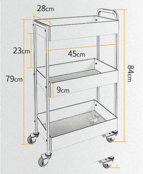 Louis модные тележка может быть перемещены на три пол в корзину и Кухня колесо Разделение в Гостиная шкив