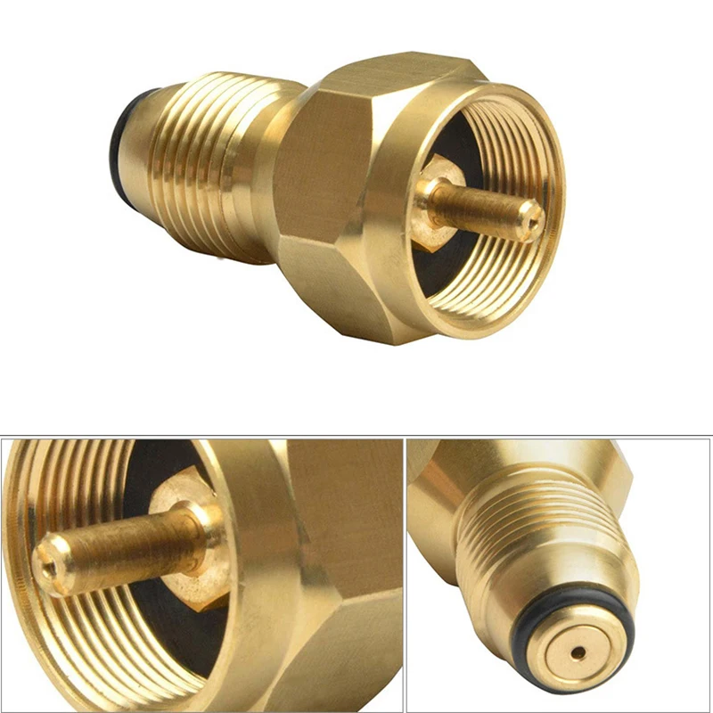 Propane Refill Adapter Lp Gas 1 Lb Cylinder Tank Coupler Brass Top Quality F