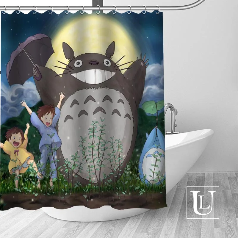 Большая распродажа новинка Современная душевая занавеска My Neighbor Totoro с крючками