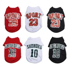 Футболка с рисунком собаки дешевая одежда для собак для маленьких собак летняя футболка Чихуахуа Милая жилетка для щенка Йоркширский терьер одежда для домашних животных