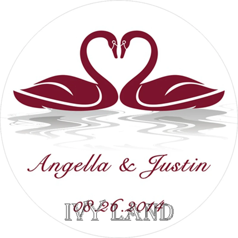

Free Shipping,New Paper,Custom Adhesive Sticker / Label,For Wedding / Party,Circle 5cm,X170