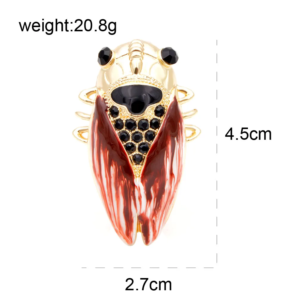 CINDY XIANG модный стиль яркие цветные Броши Cicada для женщин трехцветные Кристальные насекомые Пальто Аксессуары для свитера