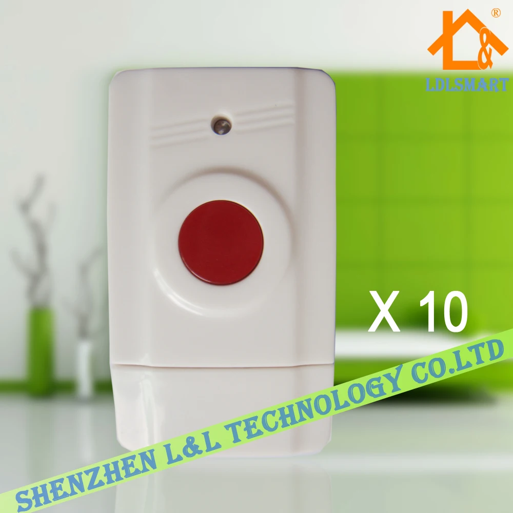10pcs/lotNew One Key Emergency SOS Button Alarm Button 433MHZ Wireless