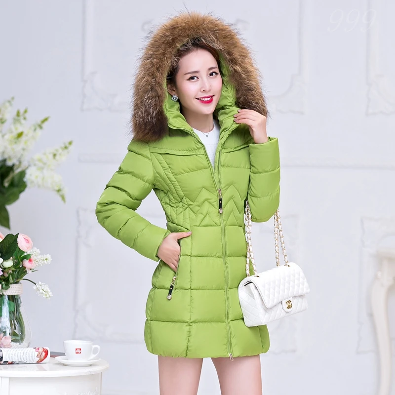 Parka Winter Jacket Women 2017 Female Down Women's Coat Long Cotton Padded Thicken Fur Hooded Clothing | Женская одежда