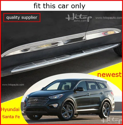 body side moulding molding door sill scuff plate for Hyundai Santa Fe 2013 2014 2015 2016, different Santa Fe,different product