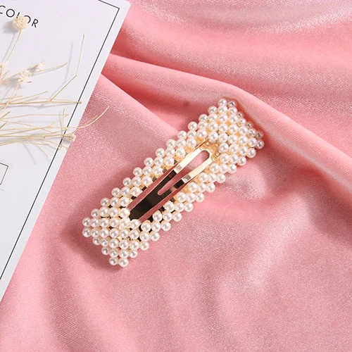 Korea Hair Pin Pearl Women Hair Clip Pin Set Barrette Headwear Hair Accessories Hair Jewelry Sets Ornament Metal Haripins - Цвет: 14 gold one piece