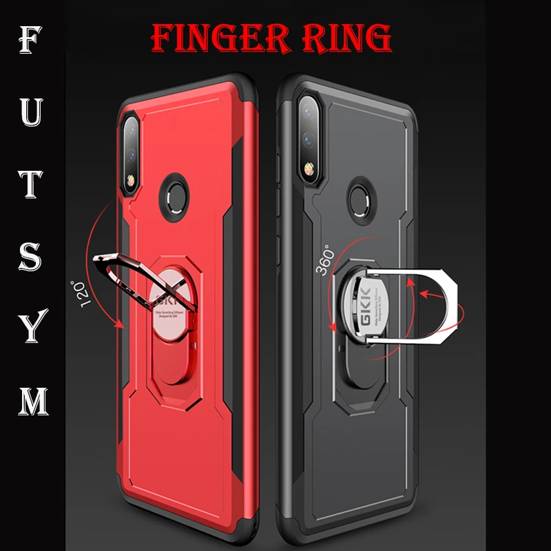 

Ultra Thin Magnetic Adsorption Kickstand With Finger Ring 2 in 1 Hard Back Cover Case for ASUS Zenfone Max Pro M2 ZB631KL Case