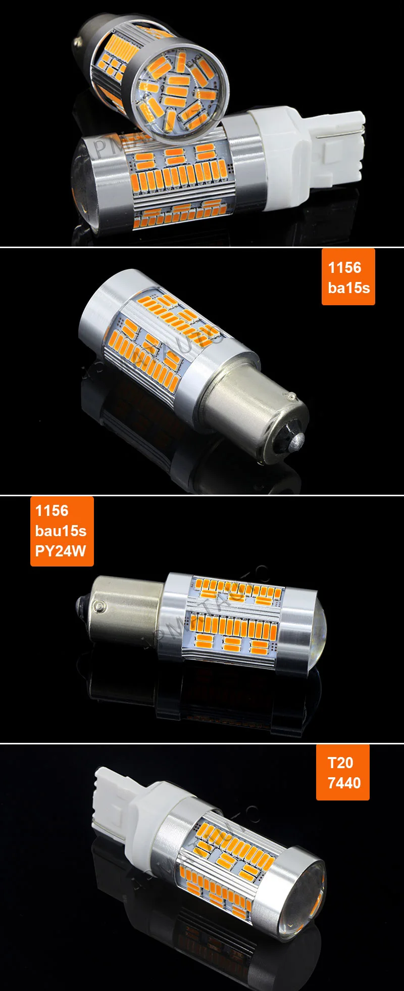 2x105 шт. светодиодный чип без Hyper Flash 1156 BAU15S PY21W P21W спереди и сзади поворотов лампочка для AUDI A4 Q3 Q5 SQ5 A6 S6 A3 Quattro