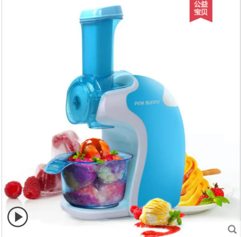 

Plastic Material Mini Children's Home Professional Automatic Fruit Ice Cream Machine Automatic Soft Ice Cream Machine