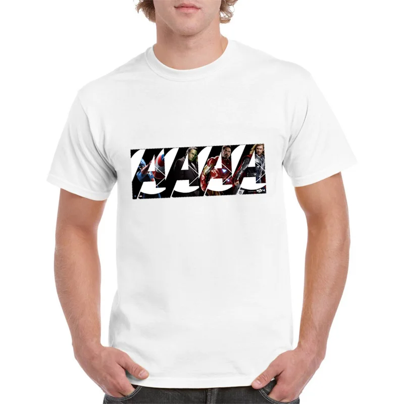 

New Arrivals The Avengers Men tshirt Short Sleeves Avengers Symbol Logo Printed Male Tops Letter Hispter tee shirts Streetwear