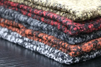 

Free ship color weaved tweed fabric 5 colors price for 1 meter 150cm wide