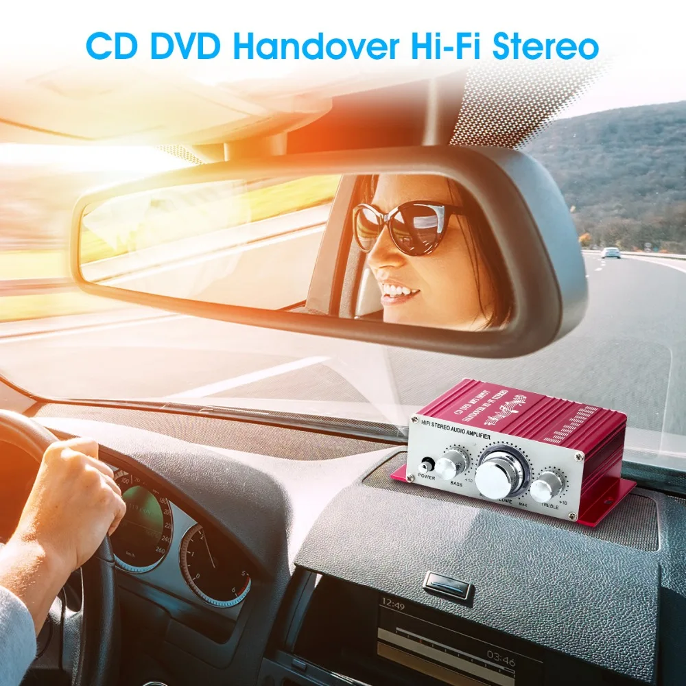 HY-2001 Hi-Fi стерео аудио усилитель звуковой режим музыкальный плеер 2 канала CD DVD MP3 вход передача Hi-Fi стерео для автомобиля мотоцикла