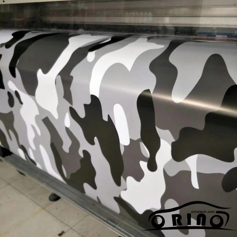 Black White Camouflage Vinyl Wrap-1